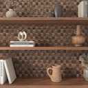 ReWallpaper Brown Rattan Wallpaper Stick and Peel Rustic Basketweave Wallpaper Adhesive Non Textured Boho Woven Pattern Wall Paper Removable Vinyl Contact Paper for Cabinets Shelf Drawer 15.8in10ft