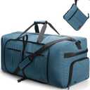 100L Travel Duffle Bag for Men, Urtala 32 Large Duffle Bag for Traveling with Shoe Compartment, Foldable Travel Duffel Bag for Men Women Waterproof & Tear Resistant (Light Blue, EXTRA LARGE, 100L)