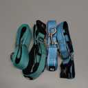 IVY&LANE 2 Pack Reflective Dog Collars and Leashs Set,Adjustable Neoprene Padded Dog Collar for Puppy, Breathable Nylon Pet Collar for Small Medium Large Dogs(Medium,Blue+Teal)