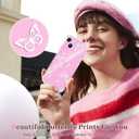 4 x Clear Case Compatible with iPhone 13, Cute Butterfly Print Protective Cover for Girls Women, Slim Soft TPU Four Corners Shockproof Case for iPhone 13 - White Butterfly