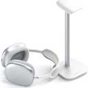 Headphone Stand, Desktop Headset Holder Heavy Base Desk Earphone Stand Aluminum Gaming Headset Hanger Rack Compatible with AirPods Max, AirPods Pro, Sony, Beats, Bose, Razer (White)