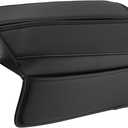 Motoforti Car Center Console Armrest Cushion, for Nissan Rogue 2021 2022 2023, Faux Leather, Black, 2pcs