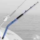 Fiblink Bent Butt Fishing Rod 2-Piece 5'1" Saltwater Trolling Rod Heavy Roller Rod Conventional Boat Offshore Fishing Pole 50-80 lbs
