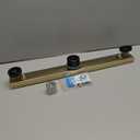 24-Inch Linear Shower Drain Brushed Gold, Rectangular Gold Shower Floor Drain with Tile Insert Cove & Hair Strainer