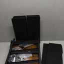 Furnulem Night Stand, Tall 4 Drawers Dresser for Bedroom, Hallway, Nursery, Closet Organizer, Nightstand Bedside Table Furniture, Vertical Storage Tower Fabric, Sturdy Steel Frame, Wood Top (Rustic Brown)