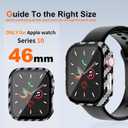 Hard Case for Apple Watch Series 10 Series 11 [2025] 46mm Screen Protector,Built-in Full Tempered Glass [Touch Sensitive] Slim Bumper Protective Cover iWatch S10 S11 Accessories