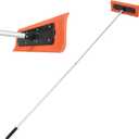 VEVOR Snow Roof Rake, 17.7'' Foam Blade, 7.3-18.4 ft Adjustable Roof Snow Scraper, Extension Tubes & Non-Slip Handle, Snow Removal Tool for Solar Panels, House, Roof Leaves, Debris Clearing