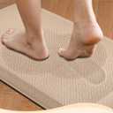 Ophanie Kitchen Mats for Floor, 3/4 inch Thick, 17x24 Anti Fatigue Cushioned Mat, Kitchen Rugs, Waterproof, Comfort Ergonomic Standing Mat for Office, Home, Sink, Beige Non-Slip Ridged Bottom