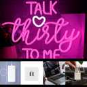 Talk Thirty To Me Neon Sign, Dimmable LED 30th Birthday Neon Sign for Wall Decor, 30th Birthday Decorations for Her Gifts, USB Neon Sign for Birthday Anniversary Home Wall Decor Party Wall 6.1"L x 15.7"W