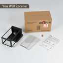 Dusk to Dawn Outdoor Wall Light Fixtures with Photocell Sensor, Front Porch Lights Waterproof, Black Exterior Wall Mount Sconce with Clear Glass for Garage Patio House, E26, OS-JJ249-BK-1PK (1-Pack, Medium)