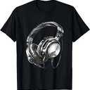 Vinyl Records for Lovers of Music, Vintage Vinyl and Space T-Shirt, Medium