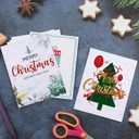 MaxGear Postcards Blank Printable Postcards Paper, Thank You Card for Laser and Inkjet Printer, Heavyweight Perforated Cardstock, 4 Printable Cards/Sheet, 100 Christmas Gift Cards, 4.25" x 5.5"