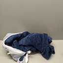 PAVILIA Soft Fleece Navy Blue Throw Blanket for Couch, Lightweight Plush Warm Blankets for Bed, Fuzzy Cozy Flannel Blanket Throw for Sofa, Travel, Jacquard Pattern, Navy Blue, Twin, 60x80 inch