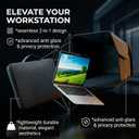 Laptop Sun Shade & Privacy Hood, Laptop Carrying Case for Outdoor Use, Adjustable Viewing Angle Sunshield for 13-16 inch Laptops, Portable Computer Sunshade Cover - Black (Patent Pending)