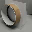 8 Inch Wall Vent Cover, HG Power Metal Exhaust Vent Cap Outside with Removable Screen & Cushioned Non-Return Flap for Home Wall, Kitchen (White) (8 In[Neck Size:7.7In])