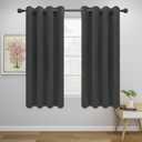 Easy-Going Blackout Curtains for Bedroom, Solid Thermal Insulated Grommet and Noise Reduction Window Drapes, Room Darkening Curtains for Living Room, (52"W x 46"L (Pack of 2))
