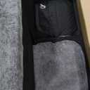 COLAMY 118" U-Shaped Sectional Couch, 4-Seat Modular Sofa with 2 Ottomans and Foldable Side Table, Grey for Living Room