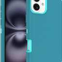 for iPhone 16 Case, 3-Layer 16ft Drop Protection, with Dustproof Port Cover, Full-Body Shockproof Heavy Duty Protective Phone Case for iPhone 16, Teal