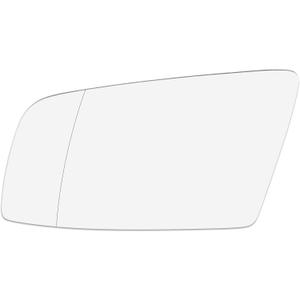 X AUTOHAUX Car Rearview Mirror Glass Replacement with Backing Plate Heated Left Side Driver Side for BMW 550i 525i 528i 645Ci