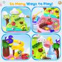 2026 Upgraded Water Table for Toddlers 1-3, Outdoor Toddler Toys Sand Water Pool Toys with Pump/Running Water/Fishing Toy/Play Food Accessories, Kitchen Play Sink Toys for Girl Boy Ages 4-8 (Pink)