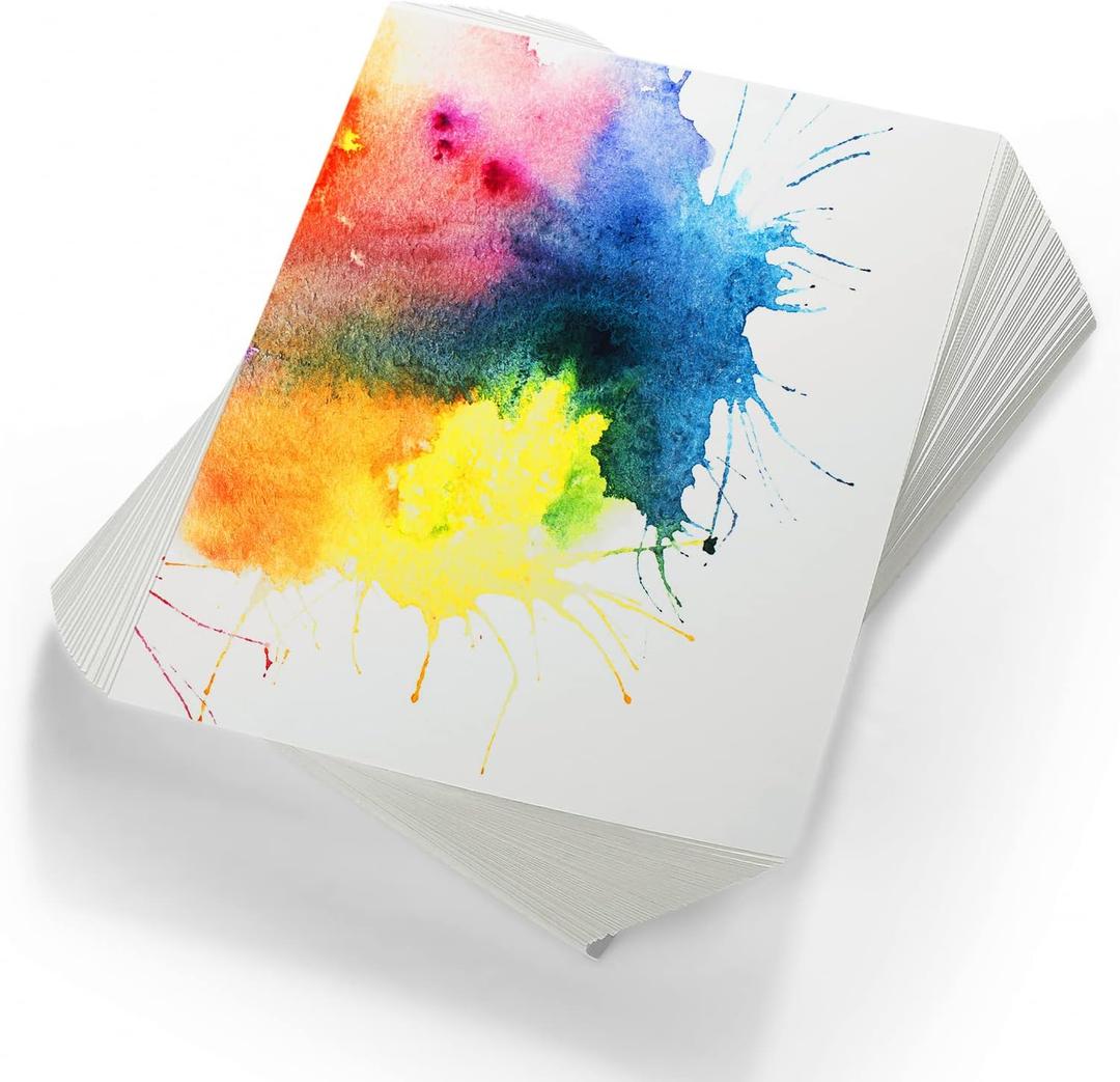 TaoBary 300 Pcs Watercolor Paper Sheet Bulk White Cold Press Paper Pack 110 lb 230 GSM Sketch Painting Watercolor Pad for Watercolorist Beginning Artists Adults Drawing Craft(4 x 6 Inch,230 GSM)