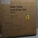 Asweets Kids Table and Chair Set,4 in 1 Toddler Desk with Storage Drawer,Wooden Activity Table for 2 in 1 Detachable Tabletop,Bookshelf,Suitable for Classroom,Home,Nursery,Playroom (Natural White)