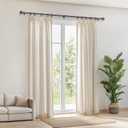 Zeerobee Curtain Rods for Windows 66 to 120, 1 Inch Adjustable Heavy Duty Bronze Curtain Rod, Outdoor Indoor Room Divider Modern Drapery Pole, 66-120"