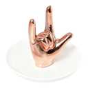 Hand Shaped Ring Holder Jewelry Tray Jewelry Stand For Trinket Rings Pendant Rose Gold