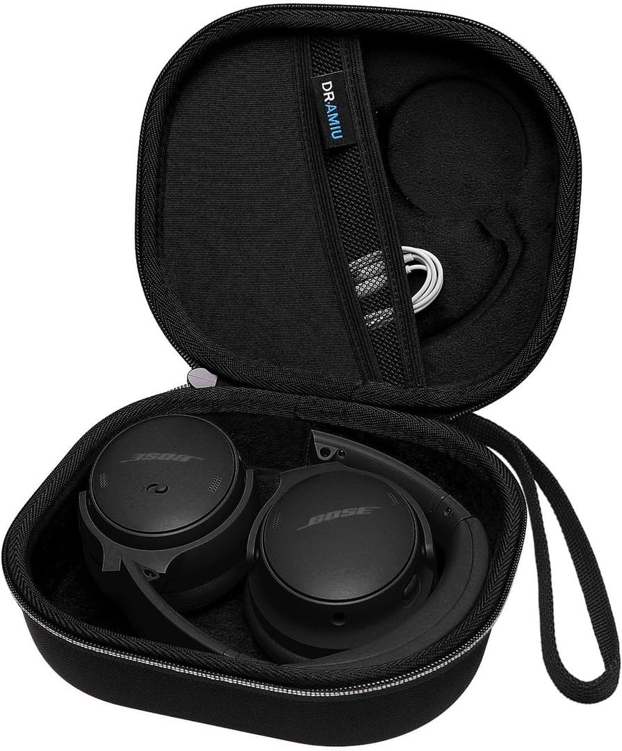 Hard Case Compatible with Bose QuietComfort, QC Ultra, QC 35,QC 35 II, QC 45, QC45 SE, QC SE Over Ear Wireless Noise Cancelling Headphones, Black Travel Storage Bag