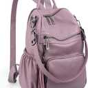 UTO Women Backpack Purse Leather Vegan Ladies Fashion Designer Rucksack Convertible Travel Shoulder Bag with Tassel