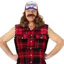 Morph Trucker Hat With Hair For Mens Halloween Costumes For Men Hat With Hair Mullet Wigs For Men