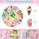 134 Ice Cream Party Favors Two Sweet Birthday Party Supplies Notebook Pen Box Ring Sticker Toy Gift Goodie Bag Stuffer Kid Girl Candyland Decorations Donut Ice Cream Party Supplies