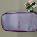 Five Star Pencil Pouch, Pen Case, High-Capacity Zipper Pouch, Storage Organizer for School Supplies Earbuds Chargers Cables Makeup, Lilac/Berry (500211F-ECM)
