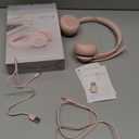 JIAMQISHI Wireless Headset with AI Noise Cancelling Microphone Bluetooth Headset - Bluetooth V5.2 Headphones with USB Dongle & Mic Mute for Computer/Laptop/PC/iPhone/Android/Cell Phones (Pink)