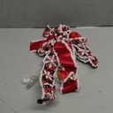 Hying Large LED Christmas Wreath Bows for Front Door Decor, Christmas Bow with LED Lights Xmas Snowflake Velvet Bows for Wreath Indoor Outdoor Decorations