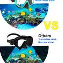 2 x Bairuifu Kids Swim Goggles Snorkel Mask, Latest 3-Window Lens Wide Vision, Crystal Clear, Swimming Goggles Soft Nose Cover (Light Blue Black)