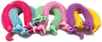 Jofan 6 Pack Unicorn Stretchy String Fidget Sensory Toys for Kids Boys Girls Toddlers with Autism Stress Relief Easter Basket Stuffers Party Favors Gifts