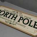 Welcome To North Pole Wood Wall Decor