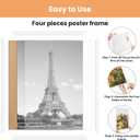 upsimples 16x20 Picture Frame White 3 Pack, Scratch-Proof Poster Frames 16 x 20 for Photo Gallery - Slide-In Strips, Horizontal or Vertical Wall Mounting