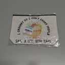 jeilink Cute Funny Crochet Makeup Bag Knitting Cosmetic Bag Travel Toiletry Bag for Christmas Birthday Crochet Gifts for Crocheters Stuff Knitting Gifts for Women Crafters Knitters Female Friends