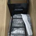 4 Pack U Shape Post Anchor, 6"x 6" Post Base for Concrete, Design Patented Product, 11 Gauge 3 mm Thickness Galvanized Black Pergola Deck Bracket with Screws(Inner Dia 5.5x5.5)