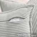 decorUhome Summer Corduroy Grey Euro Sham Throw Pillow Covers 24x24 Set of 2 Decorative Soft Boho Farmhouse Couch Pillow Covers for Living Room Bed Sofa Broadside Striped Pillow Cases