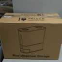 26.5 Lbs Rice Dispenser, Large Dry Food Storage Container with Scale Measuring Cup, BPA-Free Household for Kitchen Pantry Organization, White