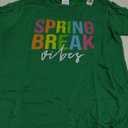Spring Break Vibes Funny Spring Break Teacher T-Shirt, Kelly Green, M