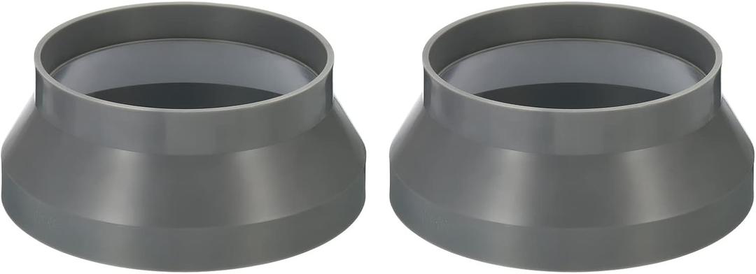 PATIKIL 8" to 6" Duct Reducer Connector, 2pcs Heating Cooling Ventilation Fire-Resistant Increaser Adapter Pipe Fitting for Vent System, Grey 200x160 mm ID (Gray)