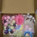 47 PCS Unicorn Cake Topper Unicorn Rainbow Cake Decorations with Rainbow Butterflies Unicorn Balls Happy Birthday Cake Decorations (Style 2)