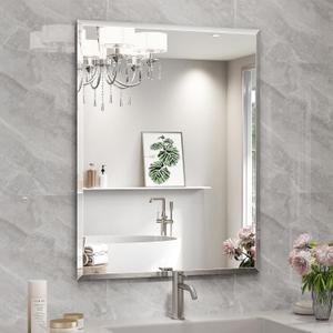 Bathroom Mirrors for Wall Beveled, 28"x36" Frameless Bathroom Vanity Mirror, Wall Mount Mirror for Bedroom Entryway Living Room Hangs Horizontally or Vertically