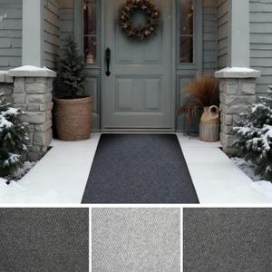 iCustomRug Hallway Runner Rug  3x7ft Black, Indoor/Outdoor, Non-Slip Rubber Backing, Low-Profile All-Weather Carpet, Non-Shedding & Easy Care, Entryway Mat Ideal for High Traffic Areas