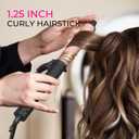 1.25 Inch MCH Ceramic Curling Iron with 6.2-Inch Barrel, Adjustable Temperature, LED Display, and Dual Voltage for Long Hair - Professional Curling Wand with Instant Heat up to 450F