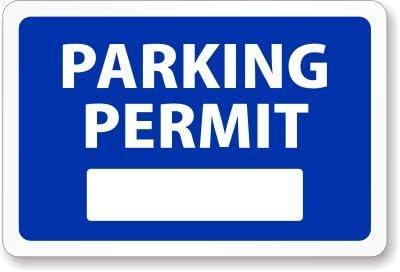 SmartSign "Parking Permit" Blue Window Cling Repositionable Label | 3" x 2" Pack Of 1